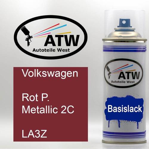 Volkswagen, Rot P. Metallic 2C, LA3Z: 400ml Sprühdose, von ATW Autoteile West.